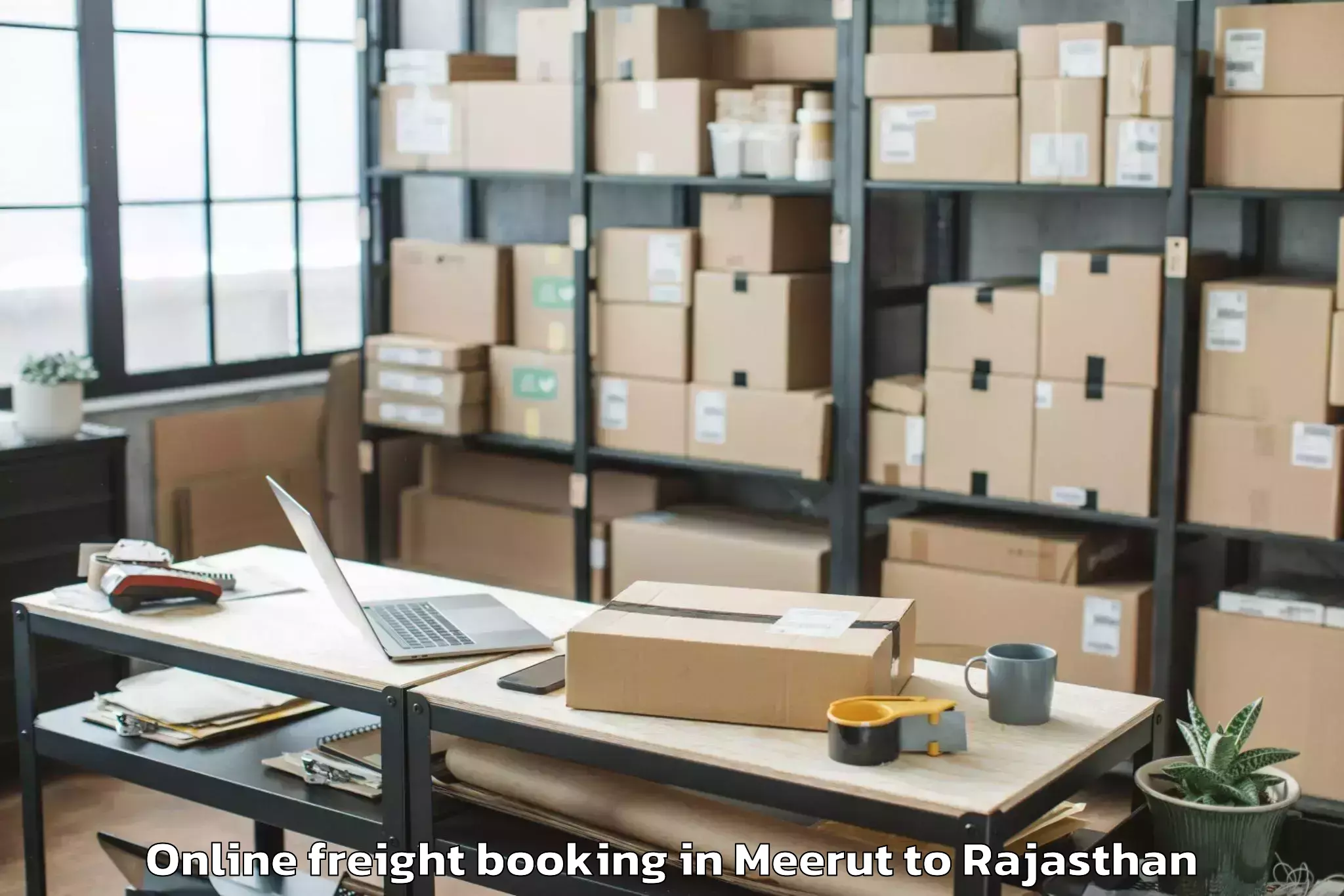 Hassle-Free Meerut to Gangapur Bhilwara Online Freight Booking